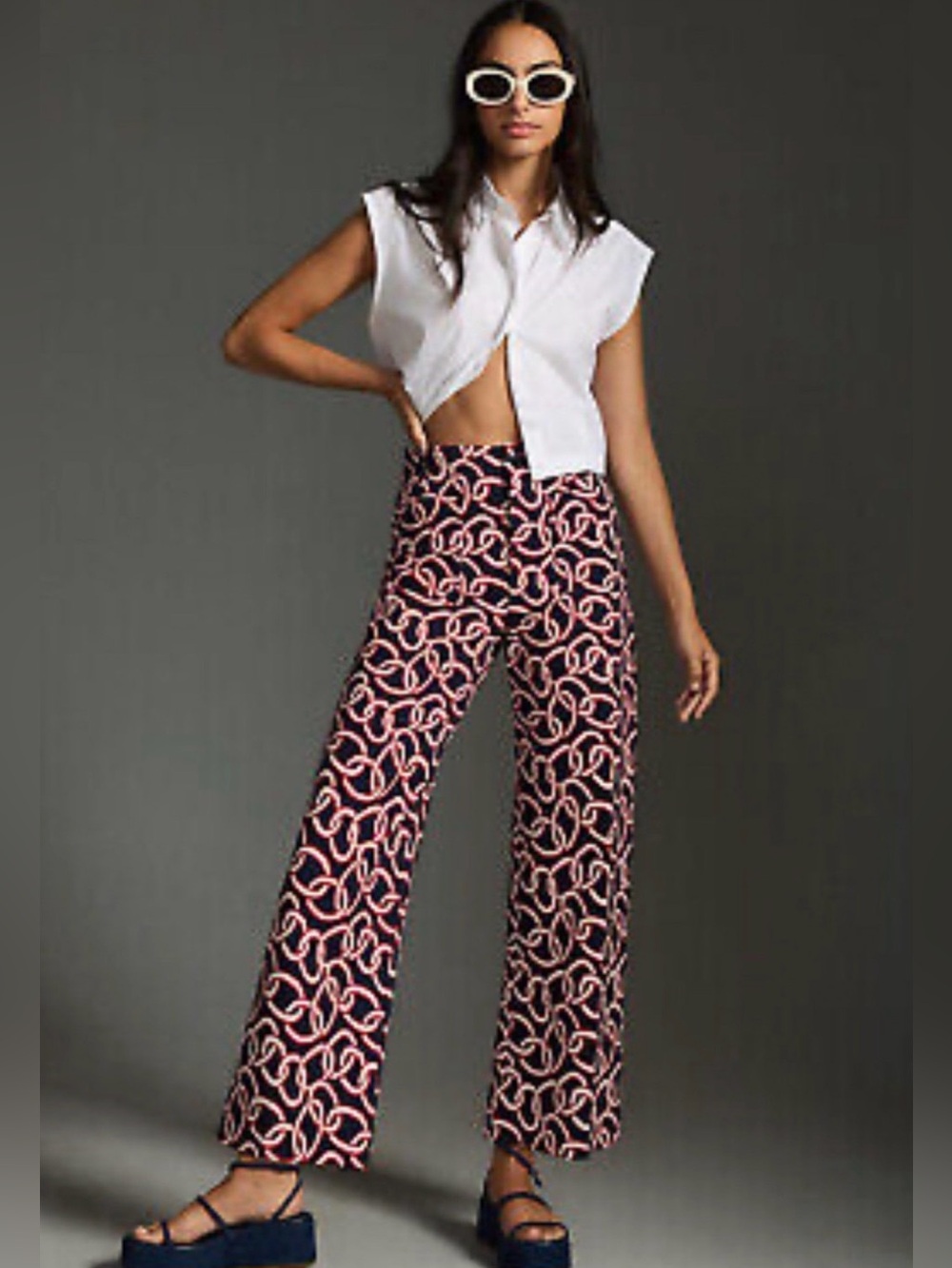Anthropologie Maeve 28 The Colette Cropped Wide-Leg Ponte Pants gently used